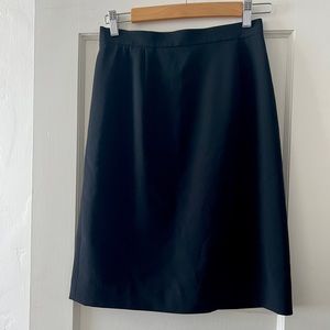 Vintage Jones New York Platinum black high waist A-line zipper mini skirt EUC